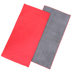 Microfiber Car Cleaning Towel 30x30cm 30x40cm 30x60cm <b>Absorbent</b> Stain Free Gray Red Double Sided Coral Fleece Wiping <b>Cloth</b> - Product Image 3