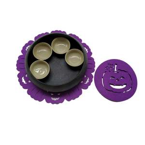 Sous-verres en feutre absorbant multicolore écologique de haute qualité - Product Image 3