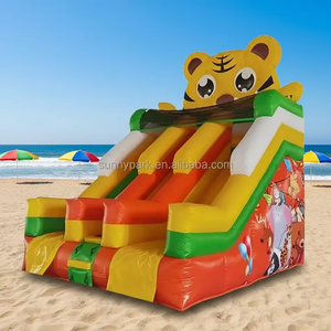 Tobogán Inflable Comercial de PVC para Niños, Diseño de <span class=keywords><strong>Bob</strong></span> <span class=keywords><strong>Esponja</strong></span>, Tobogán Inflable Grande para Uso en Seco o Mojado, Ideal para Fiestas y Parques al Aire Libre - Product Image 4