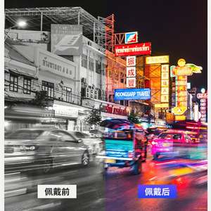 Gafas Plegables Personalizadas con Logotipo 2025 para Hombre y Mujer, Gafas para Daltonismo con Marco Redondo Plegable, Color Rojo Verde, con Caja - Product Image 4