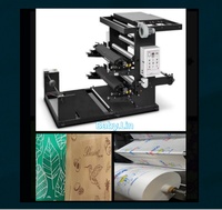 Machine d'impression flexographique automatique à rouleaux pour tissus non tissés Baby.Lin, économique, pour sacs non tissés, deux couleurs