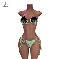 Q3050-summer maillots de bain Sexy pansement dessin animé Crochet Bikini ensemble taille haute Sexy maillot de bain pour femmes 2025 maillots de bain