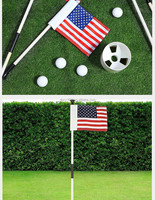 Drapeau de mini-golf professionnel, mât de drapeau personnalisé, bâtonnets de drapeaux détachables, conception détachable, bâton de drapeau pour practice de putting sur le green, pour jardin et club