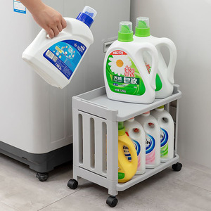 Chariot utilitaire de rangement à roulettes à <span class=keywords><strong>2</strong></span>/<span class=keywords><strong>3</strong></span>/4 étages Étagère d'organisation mince pour endroits étroits, étagère mobile pour le rangement de la salle de bain - Product Image 2