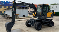 Excavator Mini Hidrolik HW80G 8 Ton dengan Wheel Digger, Rock Breaker, Auger, Thumb Bucket, dan Berbagai Aksesoris