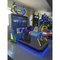 Simulateur de course d'arcade bon marché personnalisé pour centre commercial, machine de jeu de tir d'avion dynamique électronique à pièces