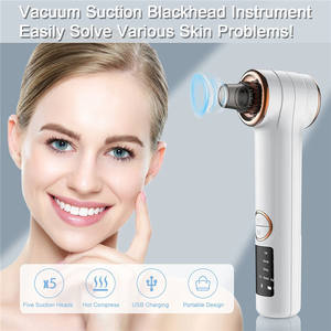 USB Rechargeable LCD Electric Blackhead Remover <b>Vacuum</b> <b>Pore</b> Cleaner with Hot Compress - Product Image 2