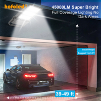 Hofoled - Lámpara de Exterior Tipo Caja de Zapatos de 100 Vatios, 150lm/W, 5000K, Luz Diurna, 100-277V, Lámpara LED de Pared para Estadios