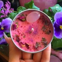 Großhandel Feiertagsgeschenk Handgemachte Getrocknete Blumen Einzigartige Blechdose Kristall-Duftkerze