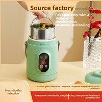 Mini-cuiseur de riz intelligent à commande tactile, cuve électrique compacte pour ragoûts et soupes, 1L, portable, pour le bureau, pour soupes et congee