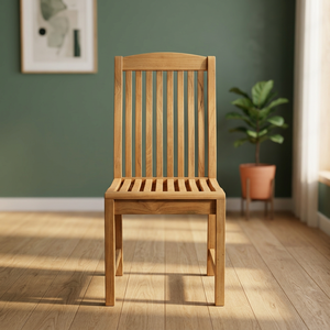 Modern Farmhouse Exterior Villa Outdoor <b>Dining</b> <b>Chairs</b> Durable Solid Teak Wood FLEGT Certified Park Courtyard Beach Events Garden - Product Image 3