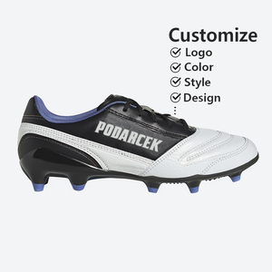 Scarpe da <span class=keywords><strong>Calcio</strong></span> in Pelle Personalizzate OEM per Uomo, Leggere e Traspiranti, Modello Basso per Allenamento su Erba Artificiale, Adatte a Tutte le Stagioni - Product Image 1