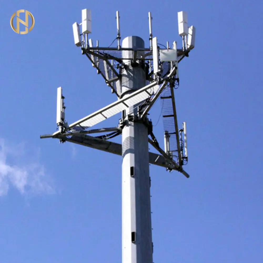 Chất Lượng Cao Mạ Kẽm Gsm Antenna Truyền Thông Monopole Tháp