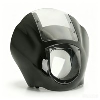 Pare-brise noir pour phare avant avec matériau plastique pour modèles Sportster XL Dyna