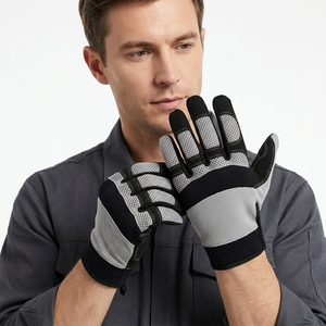Gants de travail antidérapants en PU, bouts des doigts texturés, poignet élastique, gants de sécurité polyvalents, sans latex, sans poudre - Product Image 4