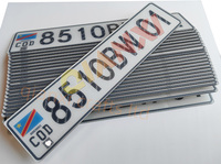 Nouvelles plaques d'immatriculation de voiture en acrylique plastique imprimées UV personnalisées 2026 pour la RDC et le Congo – Plaques d'immatriculation africaines