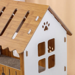 الأكثر مبيعًا خزانة قطط خشبية منزل خدوش القط شقة للقطط - Product Image 4
