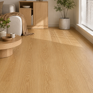 Suelo de Madera Impermeable de Instalación Rápida con Garantía de Un Año, Suelo de Madera de Roble Blanco Ecológico para Sala de Estar - Product Image 1