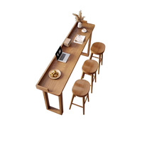 Table de bar haute en bois massif pour salon, balcon ou café, vente en gros de meubles pour la maison ou le commerce, DISHI