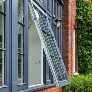 Fenêtres à auvent de conception française moderne, marque de premier plan, rupture de pont <span class=keywords><strong>thermique</strong></span>, aluminium à <span class=keywords><strong>double</strong></span> <span class=keywords><strong>vitrage</strong></span>, moustiquaire en acier inoxydable, volet à lamelles - Product Image 3