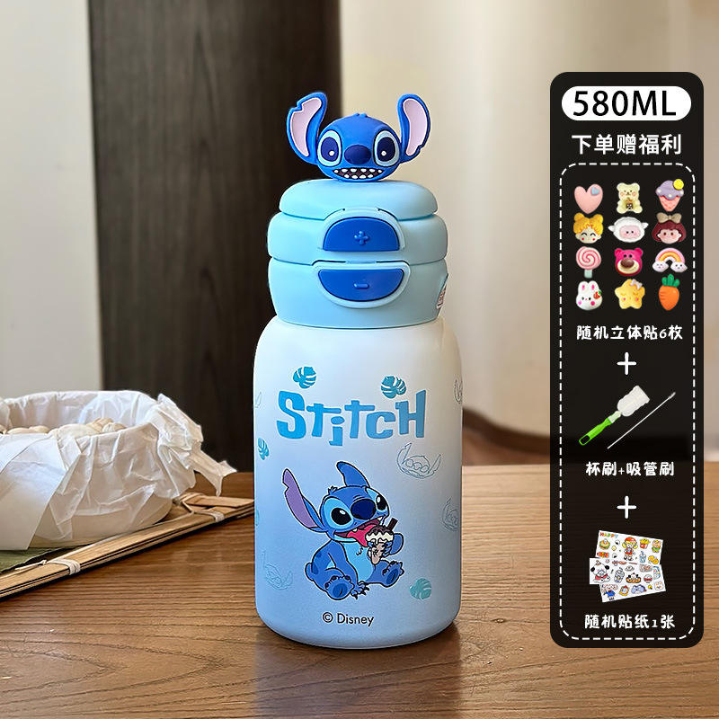 Stitch Blue 3D Sticker Cleaning Tool Cartoon Stickers