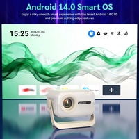 Projecteur intelligent A300 Android 14 1080P, 400 ANSI Lumens, haute luminosité, Full HD, lecteur de cinéma maison, projecteur de films portable WP270