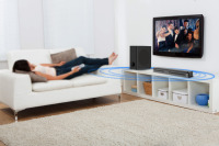 2025 nouvelle barre de son OEM 2.1 canaux Mini Sound Bar100w TV haut-parleur avec Mini système de cinéma maison Subwoofer