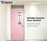 Pintu Baja Modern Dushi Medical untuk Ruang Bersih Rumah Sakit, Tahan Air, Antibakteri, Tahan Api, Tahan Korosi, Berbahan Fiberglass