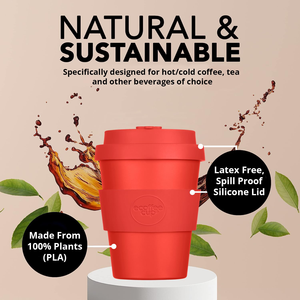 12OZ Wheat Straw Coffee <b>Cup</b> Degradable with Cover Bamboo Fiber Disposable <b>Reusable</b> Plastic Water Travel <b>Cup</b> - Product Image 4