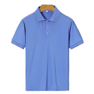 Polo Estiva Casual Unisex Traspirante a Maniche Corte in Maglia con Stampa Tinta Unita e Decorazione a Bottoni Abbigliamento Casual all'Ingrosso - Product Image 1