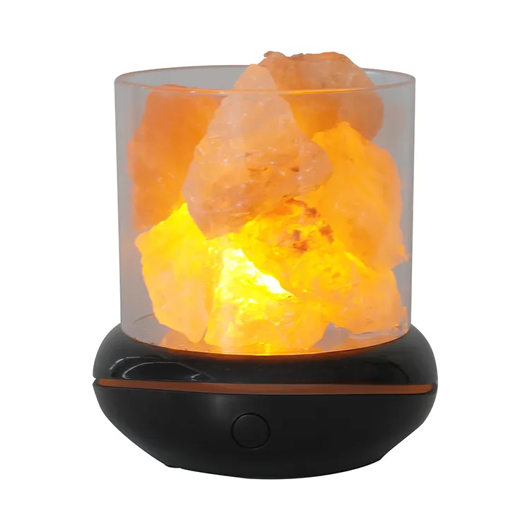 2022 Agreat Mini Himalayan Salt Lamps Pink Natural Crystal Rock Dimmable Lights For Home Decor Salt Lamp
