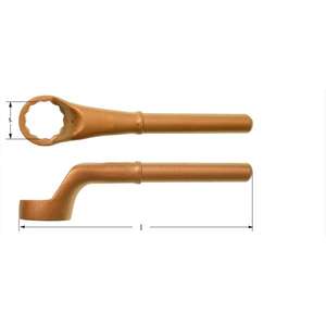 AMPCO - BK0086B Llave de caja de un solo extremo para tubo de extensión, cobre berilio (pulgadas) - Product Image 1