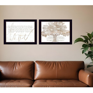 HMS Set di due arti da parete con cornice nera per amore o nella stampa del momento 2 - Product Image 4