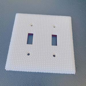 Cubiertas de interruptor de enchufe decorativas de Arte de luz de palanca de pared de perla blanca de diamante protector - Product Image 4