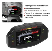Speedometer Digital LCD Universal untuk Sepeda Motor TFT 6 Gigi dengan Lampu Latar, Odometer Sepeda Motor untuk 2 4 Silinder