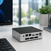 Mini PC NUC AI Intel Core Ultra 7 155U Nettop Linux Wins 11 Dual Lan DDR5 USB-C Micro Ordinateur de Bureau