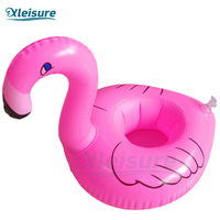 Sous-verre gonflable PVC Flamingo rose le plus vendu – Support de verre flottant portable personnalisé pour piscine ou spa – Pratique et élégant
