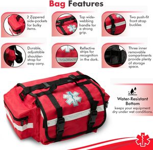 Muestra gratuita de kit de supervivencia de emergencia para deportes al aire libre y camping, kit de primeros auxilios para traumatismos, bolsa de kit médico de emergencia para viajes. - Product Image 3