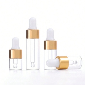 Mini rõ ràng huyết thanh chai thủy tinh nhỏ giọt 1ml 2ml 3ml <span class=keywords><strong>5ml</strong></span> Mỹ phẩm sang trọng nước hoa tinh dầu chai với vàng nhỏ giọt - Product Image 3