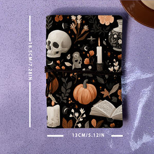 Papier épais A6 bloc-notes cadeau pratique pour les travailleurs de terrain architectes/ingénieurs sur SiteSkull citrouille bougie livre fleurs Patter - Product Image 4