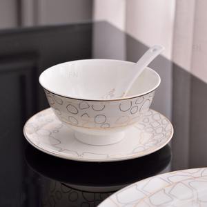 Ensembles d'assiettes à dîner en porcelaine osseuse Ensembles de vaisselle en céramique occidentale Ensembles de vaisselle avec vaisselle d'emballage - Product Image 4