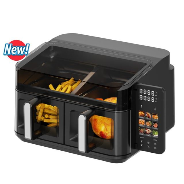 Large Capacity 10 in 1 air Fryer Double Basket Oven Freidoras De Aire Inteligentes 4.5L 9L Dual air Fryer for Home