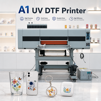 Impresora UV de Alta Velocidad XM, Impresora UV DTF A1 con Tinta Blanca y Barniz para Acrílico, Vidrio, Plástico y Metal