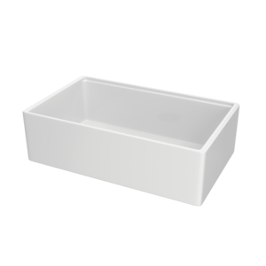 Évier <span class=keywords><strong>de</strong></span> cuisine en céramique blanc <span class=keywords><strong>de</strong></span> 33 pouces, à face frontale, à cuve unique, en argile réfractaire cannelée, style ferme, certifié CUPC - Product Image 5