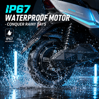 Scooter électrique pour adultes 60V 72V, moteur étanche 850W, absorption des chocs hydraulique, SKD CKD, vente en gros de motos électriques