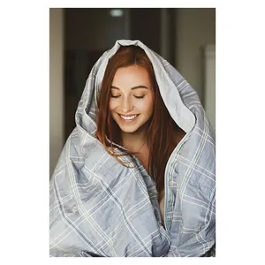 5G Radiation EMF Protective Cotton Gravity Cooling Sleeping Weighted Blanket For Adults Therapy