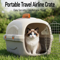 Cage de transport rigide légère et portable pour animaux de compagnie, capacité 5 kg, pour chats et chiens, gain de place, pour fournitures pour animaux de compagnie