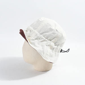 Chapeau de pêcheur <span class=keywords><strong>japonais</strong></span> double face en coton et <span class=keywords><strong>lin</strong></span> respirant de haute qualité chapeau de pêcheur femme art rétro couleur unie chapeau seau de voyage - Product Image 1