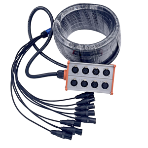 Câble multipaire <span class=keywords><strong>audio</strong></span> professionnel 8 canaux 20 mètres XLR pour microphone et boîtier de scène - Product Image 4