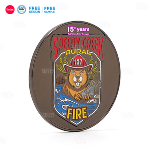 Moneta commemorativa personalizzata in metallo <span class=keywords><strong>di</strong></span> alta qualità, in lega <span class=keywords><strong>di</strong></span> zinco placcata oro, con logo inciso in smalto morbido a tema antincendio, fusione moderna a doppio strato - Product Image 2